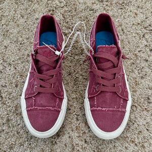 Blowfish Maroon Canvas Lace-Up Sneakers